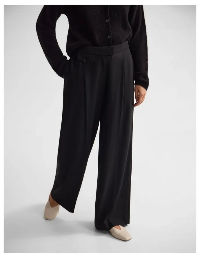 Oxford Belle Wool Pant in Black