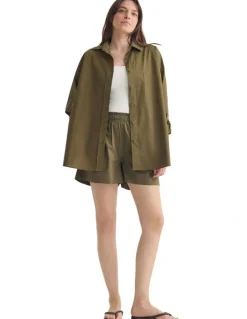Oxford Betty Boxer Shorts in Olive
