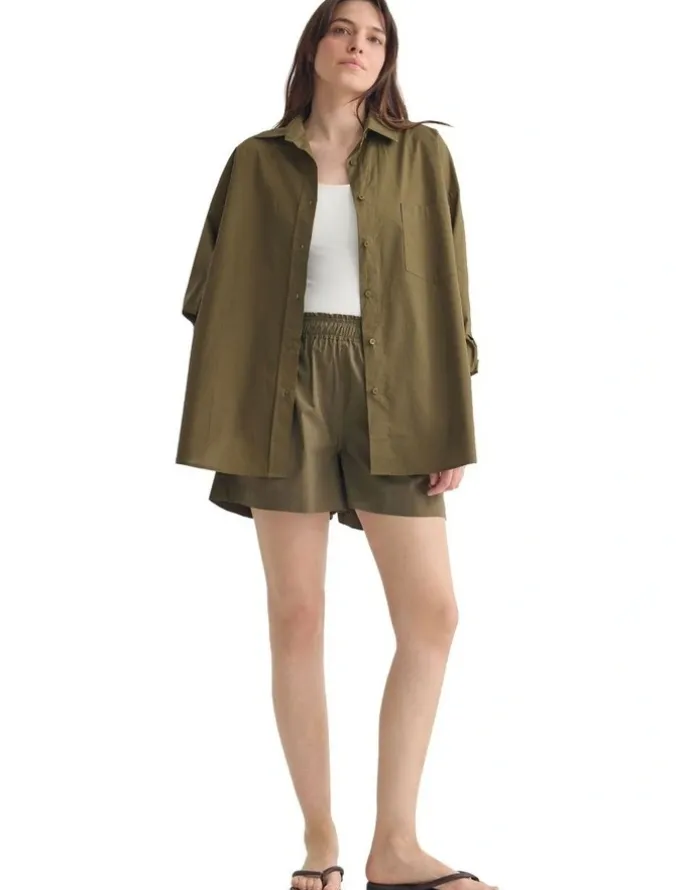 Oxford Betty Boxer Shorts in Olive