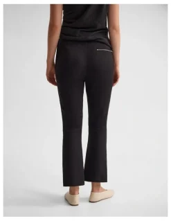Oxford Blade Stretch Crop Pants in Black