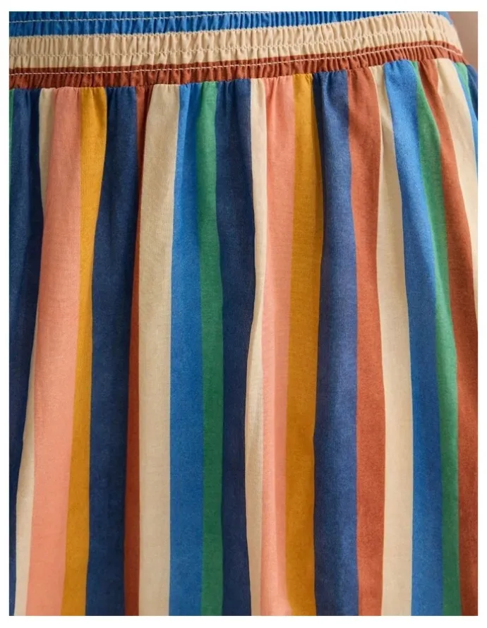Oxford Bronte Stripped Skirt in Navy Multi