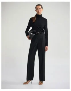 Oxford Calista Straight Leg Pant in Black