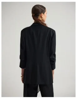 Oxford Calliope Pure Wool Blazer in Black