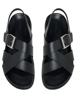 Oxford Capri Strappy Sandal in Black
