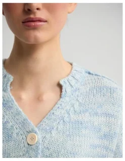 Oxford Dasha 2 Colour Cardigan in Blue/Ivory
