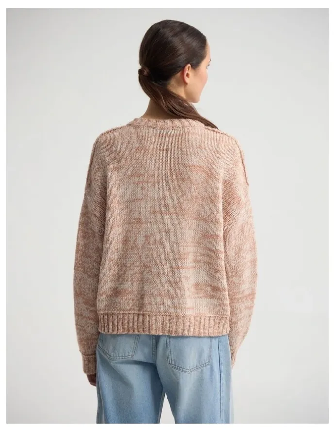 Oxford Dasha 2 Colour Cardigan in Clay/Ivory