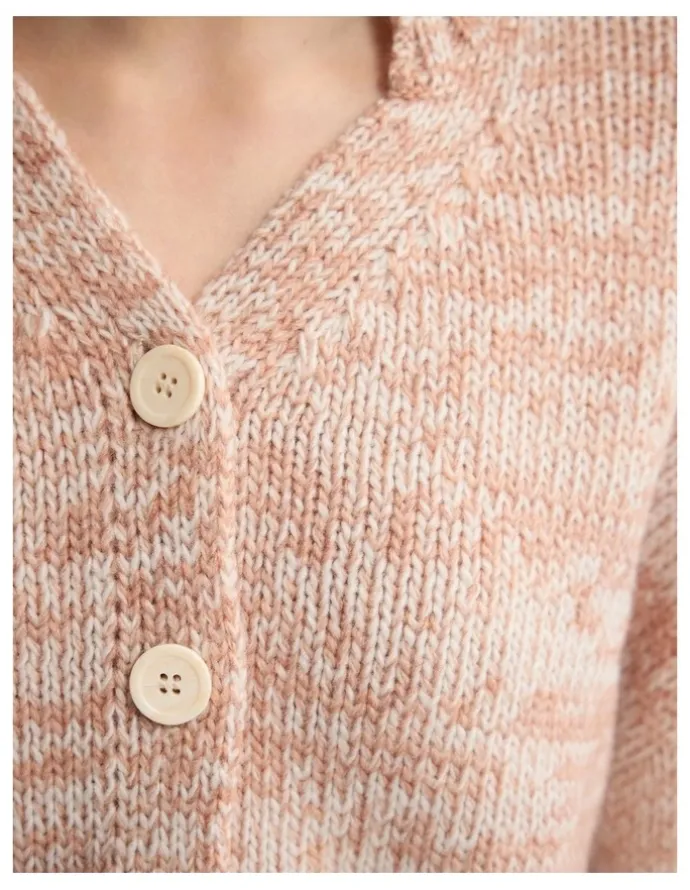Oxford Dasha 2 Colour Cardigan in Clay/Ivory