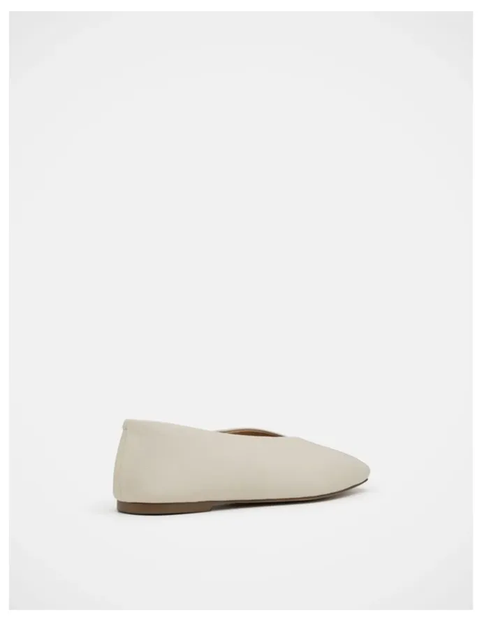 Oxford Dinah Ballet Flat Shoe in Plaster