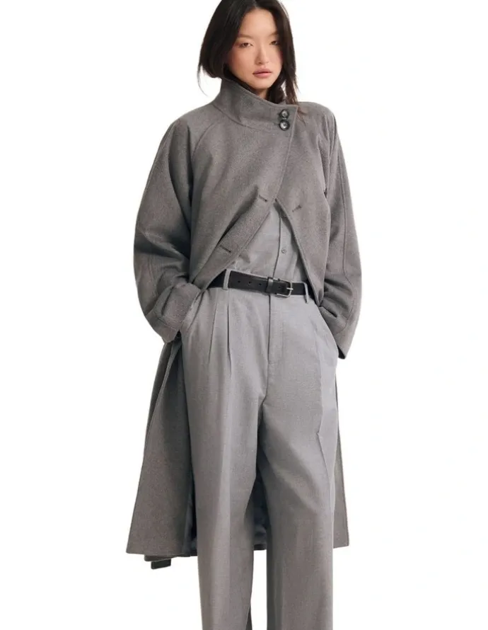 Oxford Edi Wool Coat in Grey