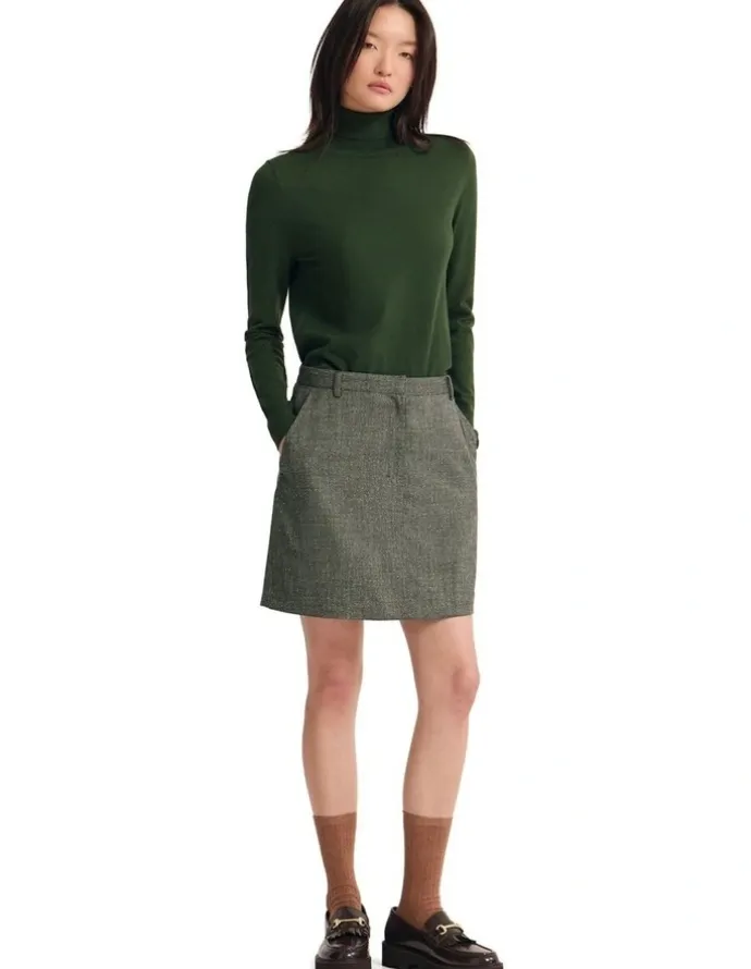 Oxford Ela Turtle Neck Jumper in Dark Green