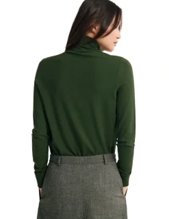 Oxford Ela Turtle Neck Jumper in Dark Green