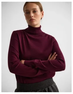 Oxford Ela Turtle Neck Knit in Cocoberry