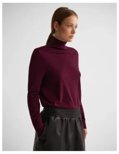 Oxford Ela Turtle Neck Knit in Cocoberry