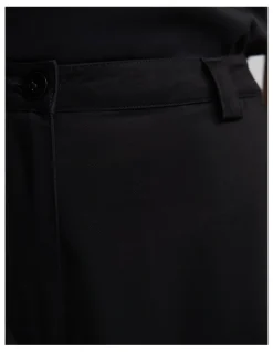 Oxford Etta Barrel Leg Cotton Pant in Black