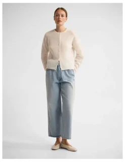 Oxford Jessie Wool Cardigan in Ivory