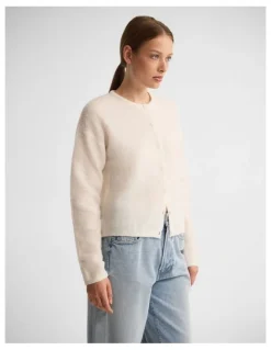 Oxford Jessie Wool Cardigan in Ivory