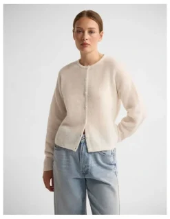 Oxford Jessie Wool Cardigan in Ivory