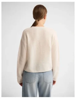 Oxford Jessie Wool Cardigan in Ivory