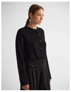 Oxford Jessie Wool Cardigan in Black
