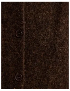 Oxford Jessie Wool Cardigan in Chocolate