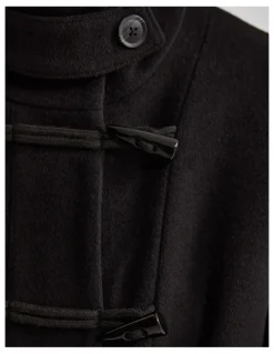 Oxford Kerry Funnel Collar Duffle Coat in Black