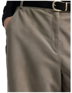 Oxford Kiera Suede Bermuda Shorts in Grey