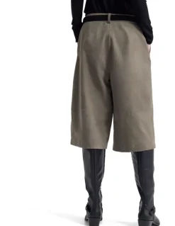 Oxford Kiera Suede Bermuda Shorts in Grey