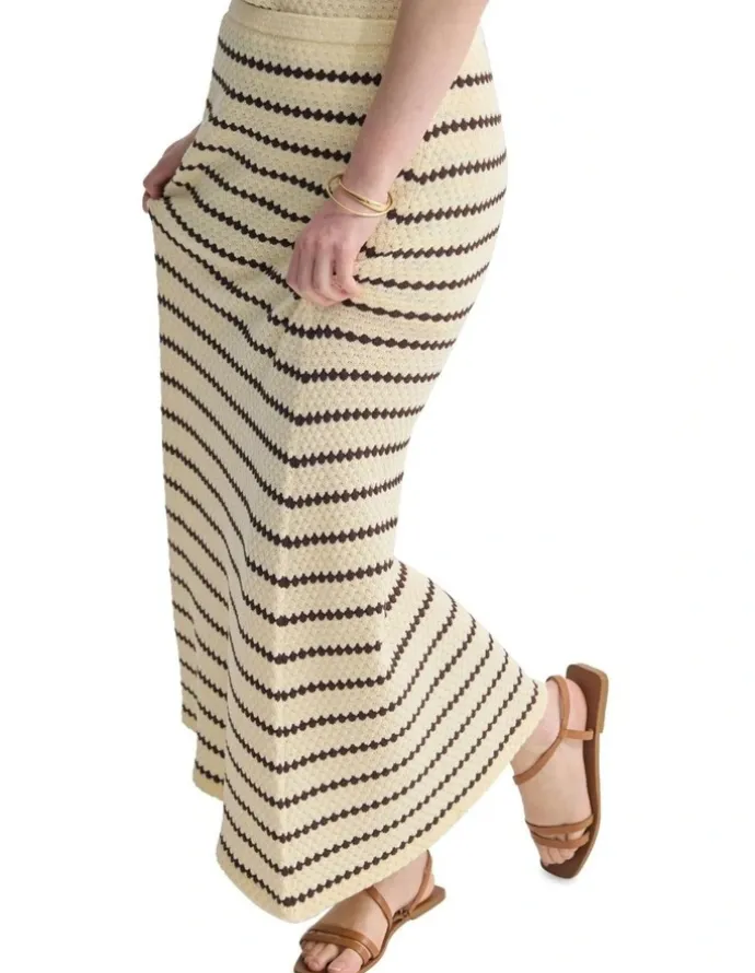 Oxford Lilli Knitted Skirt in White