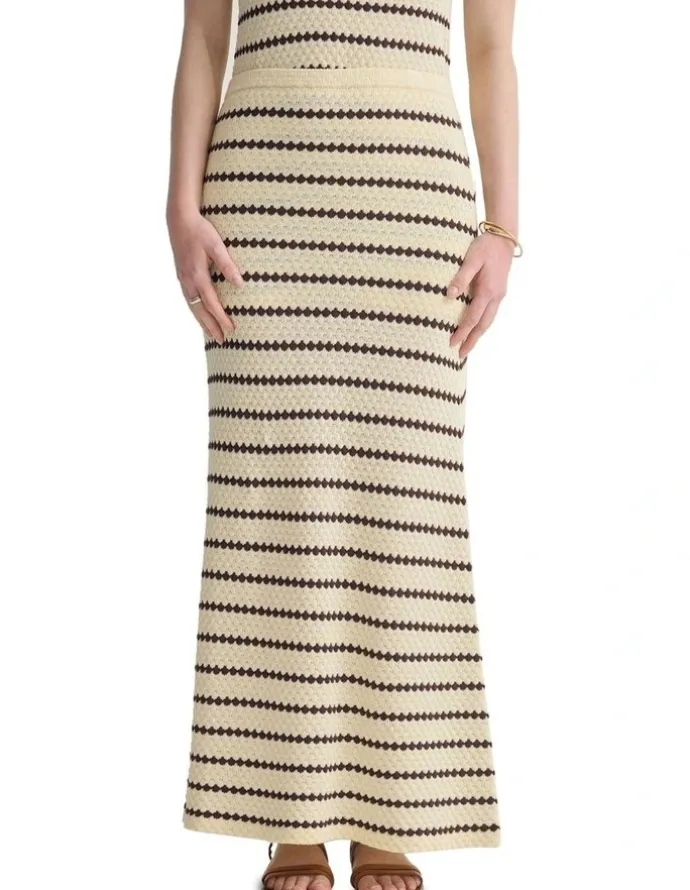 Oxford Lilli Knitted Skirt in White