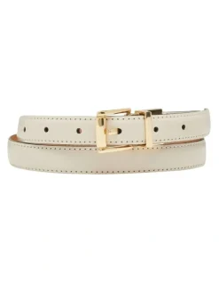 Oxford Lisa Womens Reversible Belt in Bone/Caramel