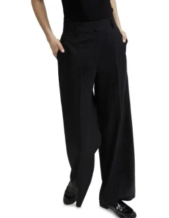 Oxford Lydia Wool Stretch Suit Pants in Black