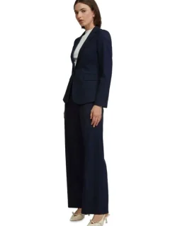 Oxford Lydia Wool Stretch Suit Trousers in Navy