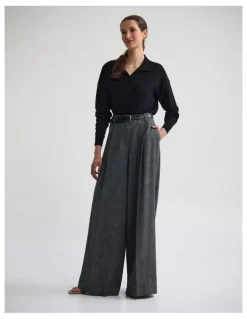Oxford Maddison Funnel Collar Cardigan in Black