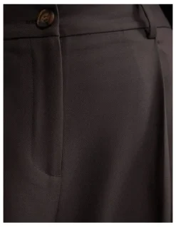 Oxford Margot Pure Wool Pant in Brown