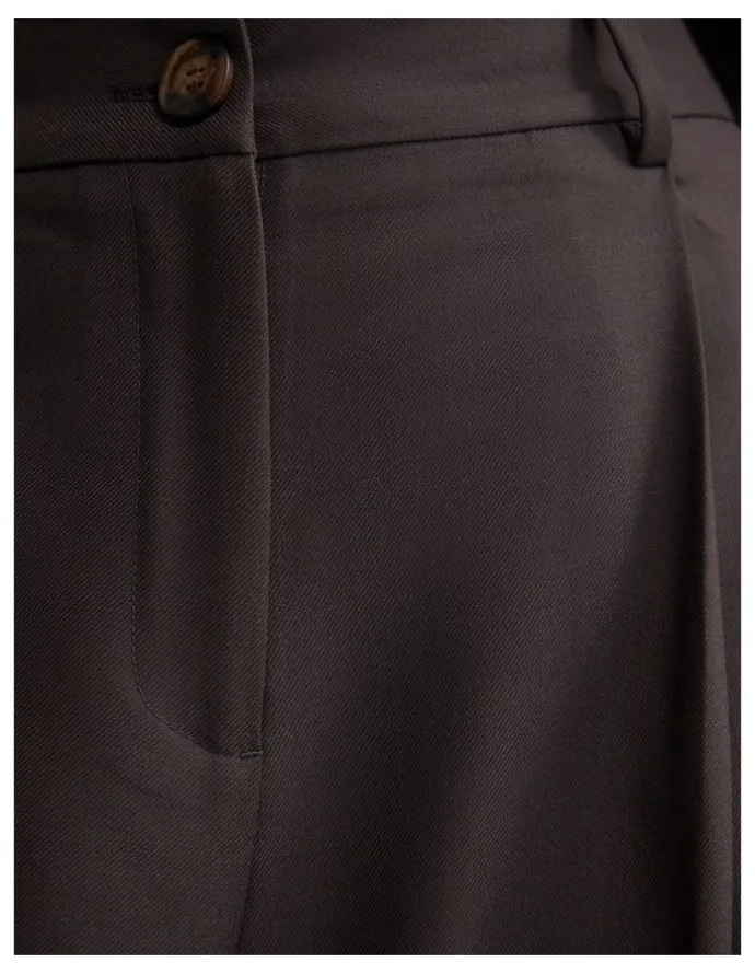 Oxford Margot Pure Wool Pant in Brown