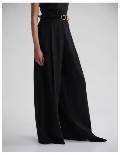 Oxford Margot Pure Wool Pant in Black