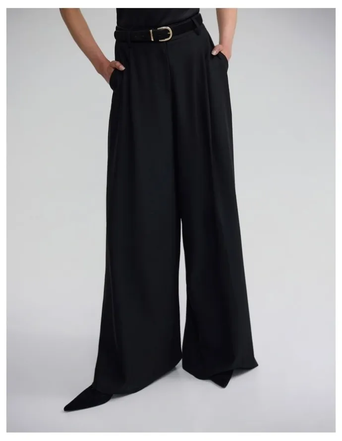 Oxford Margot Pure Wool Pant in Black