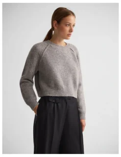 Oxford Mei Alpaca Blend Crew Neck in Grey
