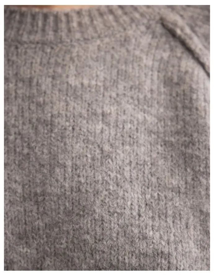 Oxford Mei Alpaca Blend Crew Neck in Grey