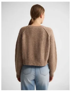 Oxford Mei Alpaca Blend Crew Neck in Brown