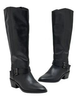 Oxford Palmero Cuban Heel Boots in Black