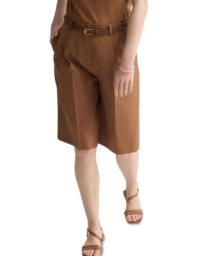 Oxford Peggy Bermuda Shorts in Mocha