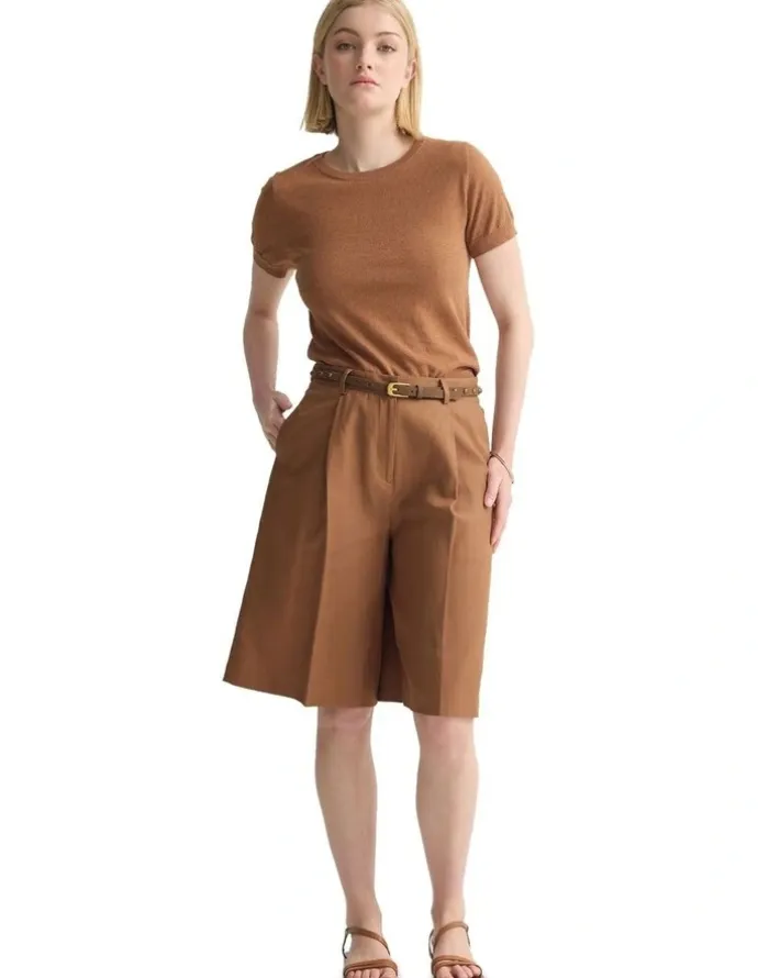Oxford Peggy Bermuda Shorts in Mocha