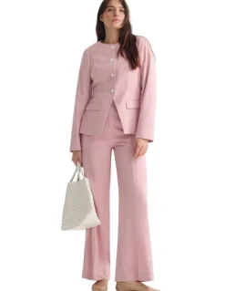Oxford Petra Pocket Detail Suit Jacket in Pink