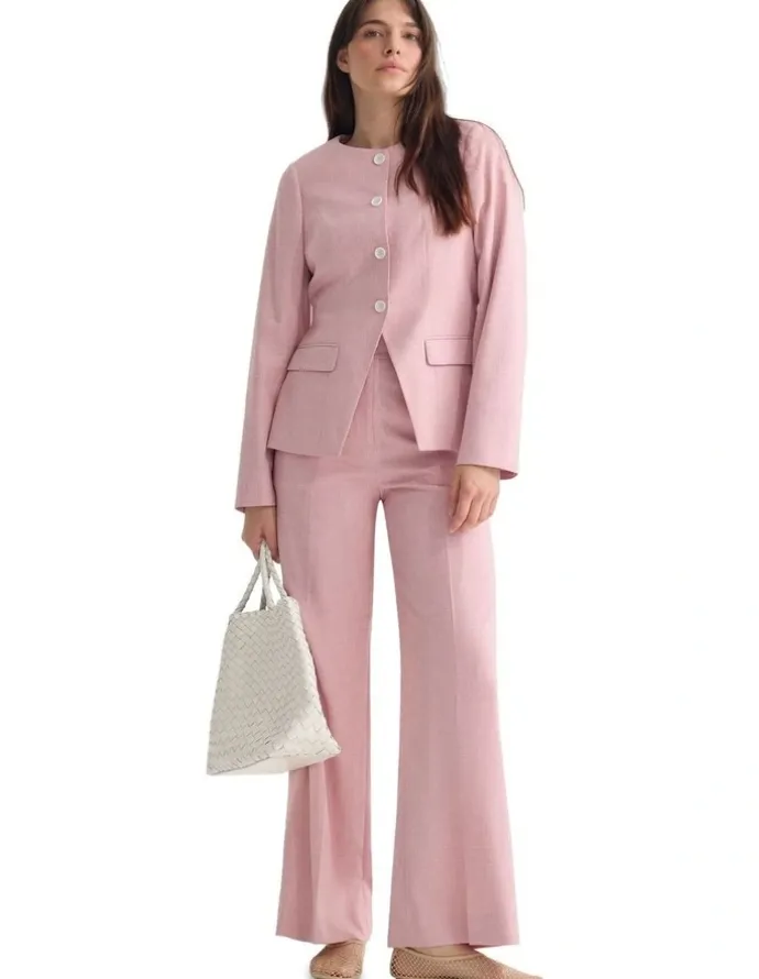 Oxford Petra Pocket Detail Suit Jacket in Pink