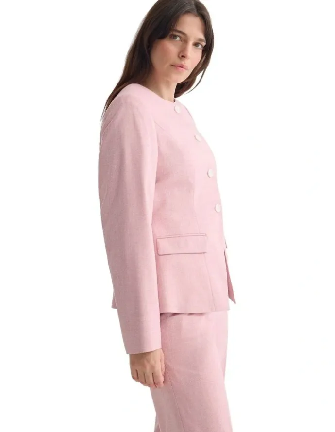 Oxford Petra Pocket Detail Suit Jacket in Pink