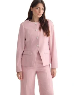Oxford Petra Pocket Detail Suit Jacket in Pink