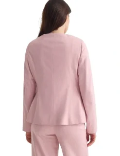 Oxford Petra Pocket Detail Suit Jacket in Pink