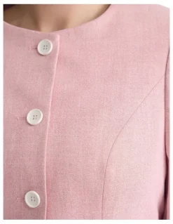 Oxford Petra Pocket Detail Suit Jacket in Pink