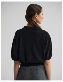 Oxford Rose Polo Knitted Top